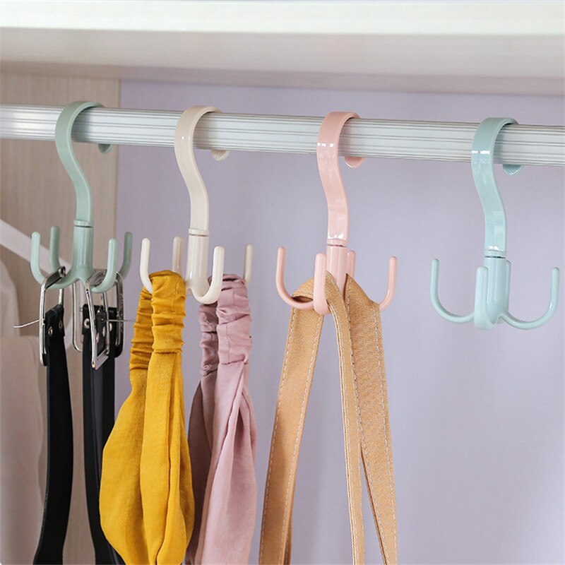 Multifunctional Rotated Hanger Hooks Space Saving Wardrobe Clothing Storage Rack Hook Clothes Scarf Belt Storage - Provence Home Living Store