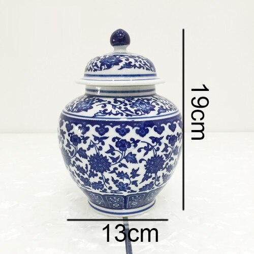 New Ceramic Tea Pot Blue and White Porcelain Decoration of Tea Coffee Beans Sealed Storage Tank Classical Household Storage Tank - Provence Home Living Store