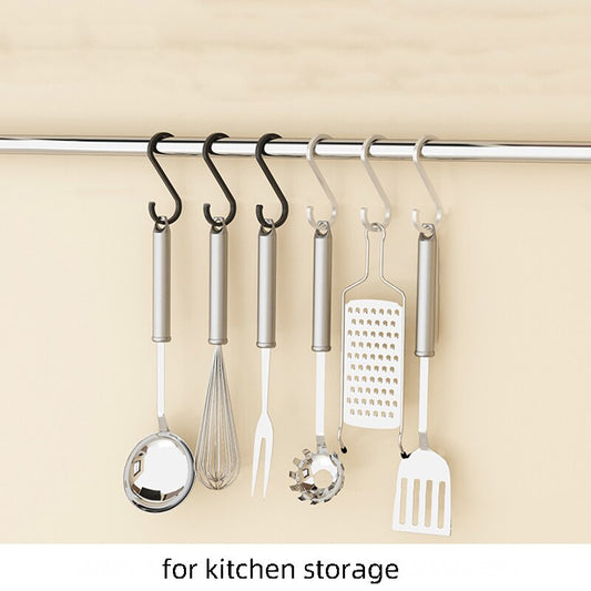 8 Pcs  Aluminium Alloy Practical S Shape Hooks  Kitchen Railing Hanger Hook Clasp Holder Hooks For Hanging Clothes Handbag - Provence Home Living Store