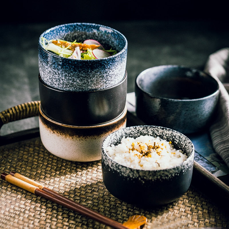 Creative Japanese rice bowl simple small ceramic bowl soup bowl home restaurant seasoning bowl breakfast bowl - Provence Home Living Store