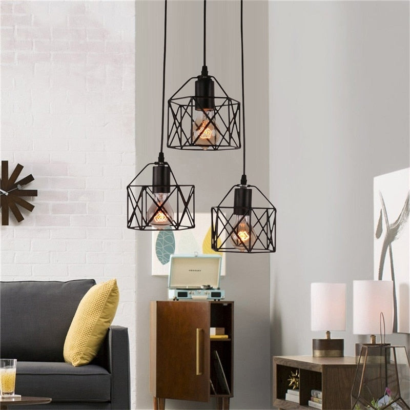 American Rustic Industrial Pendant Lights Kitchen Island Lamp Cafe Hanging Light Modern Lighting Fixtures Nordic Minimalist Lamp - Provence Home Living Store