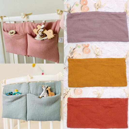 1pc Portable Baby Crib Storage Bag Multifunctional Newborn Bed Headboard Organizer For Kids Baby Bedding Diaper Bag - Provence Home Living Store