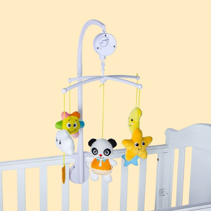 XXFE Baby Crib Mobile Rattle Music Rotating Bed Bell Wind up Musical Box Infant Cot Toy Decoration for Newborn Boys Girls - Provence Home Living Store