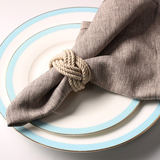 6PCS Hemp Rope Napkin Buckles,Hand Made Napkin Holder Rings,for Daily Dinner Party Wedding Dining Table Setting Farmhouse Decor - Provence Home Living Store