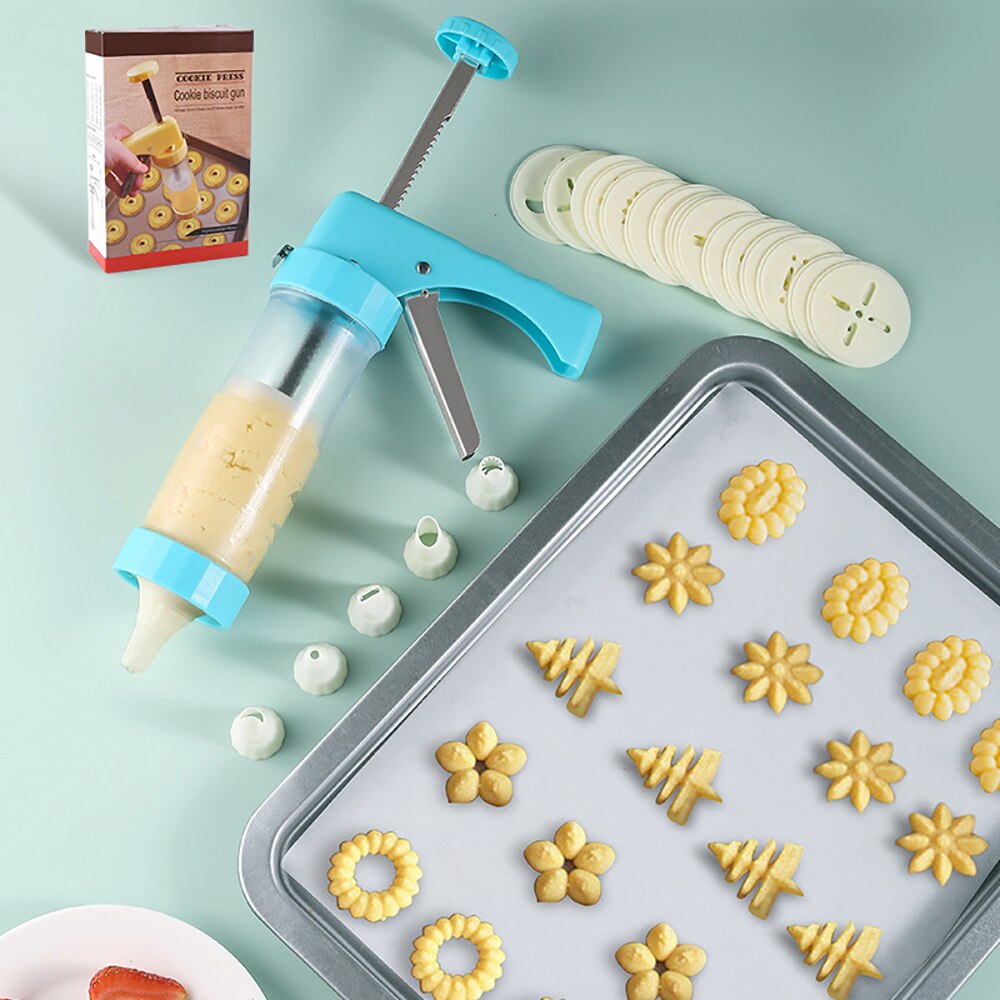 22Pcs Nozzle Cookie Press Kit Cookie Cutter Mold Gun DIY Pastry Syringe Cookie Making Biscuit Maker Baking Tools Accessories - Provence Home Living Store