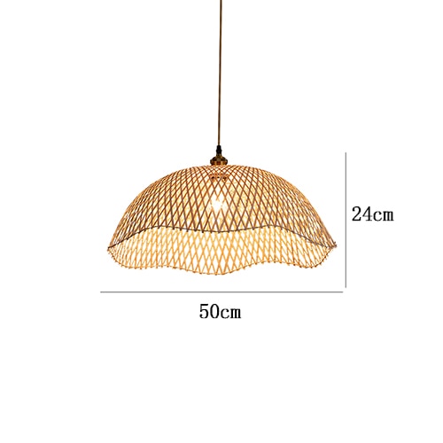 Modern Hand Woven Bamboo Pendant Lights Art Rattan Wicker Chandelier Dining Rroom Bedroom Lighting Fixtures Hanging Light - Provence Home Living Store