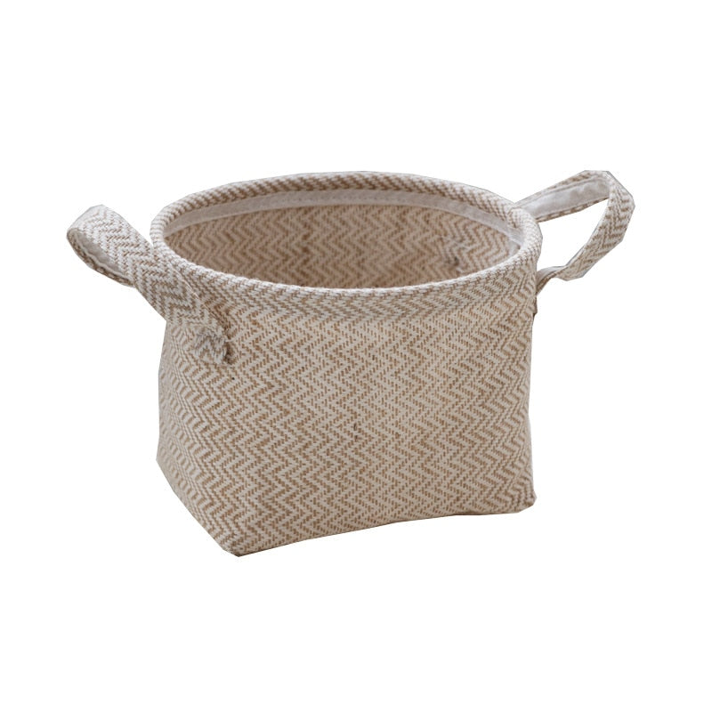 Jute woven cloth flower pot storage basket children&#39;s toys sundries storage bag laundry basket WF1107 - Provence Home Living Store