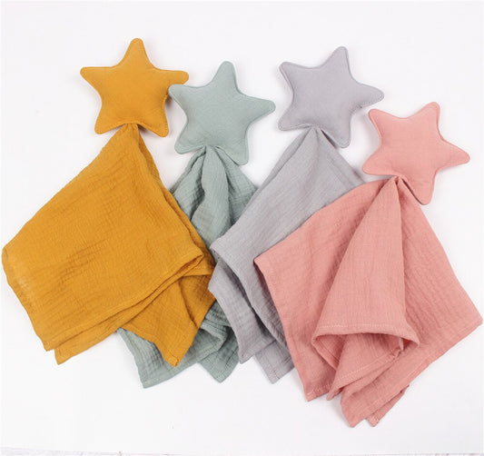 Baby Saliva Towel Soft Newborn Baby Soothe Appease Towel Infant Star Moon Sleeping Dolls Toy Plush Comforting Toy Baby Towel - Provence Home Living Store