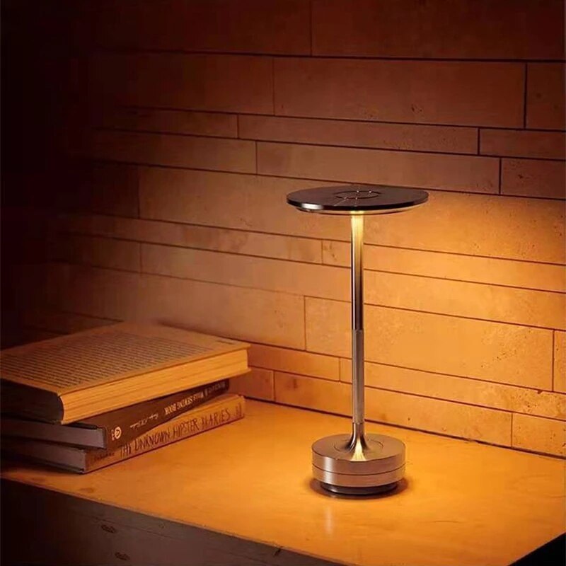 Nordic Luxury Rechargeable LED Touch Bedside Lamp Coffee Decor Table Lamp For Study Bedroom Bedside Desk Light - Provence Home Living Store