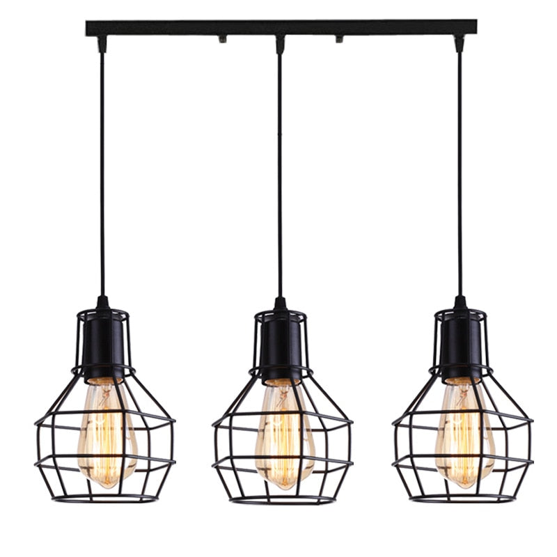 American Rustic Industrial Pendant Lights Kitchen Island Lamp Cafe Hanging Light Modern Lighting Fixtures Nordic Minimalist Lamp - Provence Home Living Store