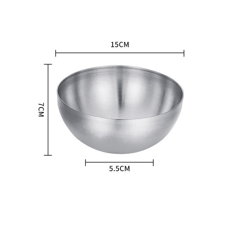 15/20CM 304 Style Stainless Steel Fruit Bowl Multi-Function Snack Container Salad Mixing Bowl Kitchen Gadget - Provence Home Living Store