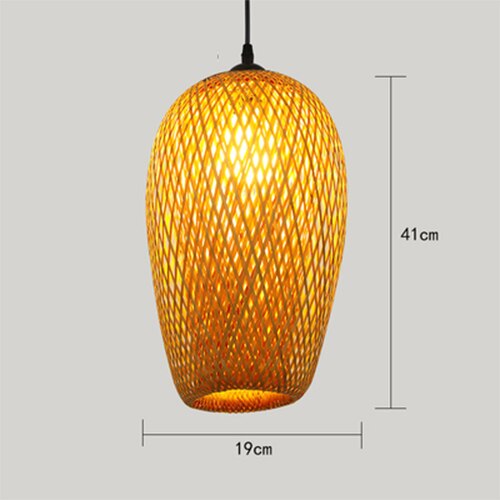 Bamboo Pendant Light Lamparas, E27 Bamboo Lamp Bamboo Hanging Lampshade Pendant Light,Art Deco Chinese Lantern Rattan Chandelier - Provence Home Living Store