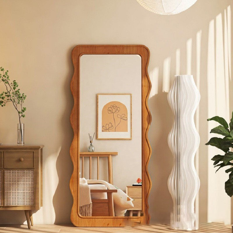 Standing Wood Vanity Mirror Luxury Full Length Large Nordic Wall Mirror Living Room Long Miroir Mural Room Decor Mirror - Provence Home Living Store