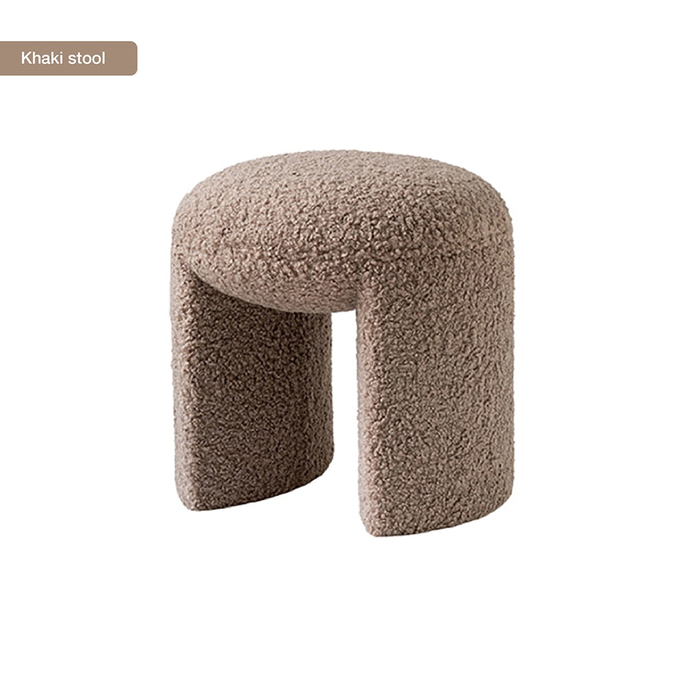 Nordic design Makeup stool light luxury dresser living room sofa low stool doorway shoes stool bedroom makeup chair - Provence Home Living Store