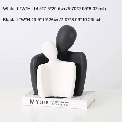 Nordic minimalist abstract figures ceramic ornaments bedroom living room desktop furnishings home decoration office figurines - Provence Home Living Store