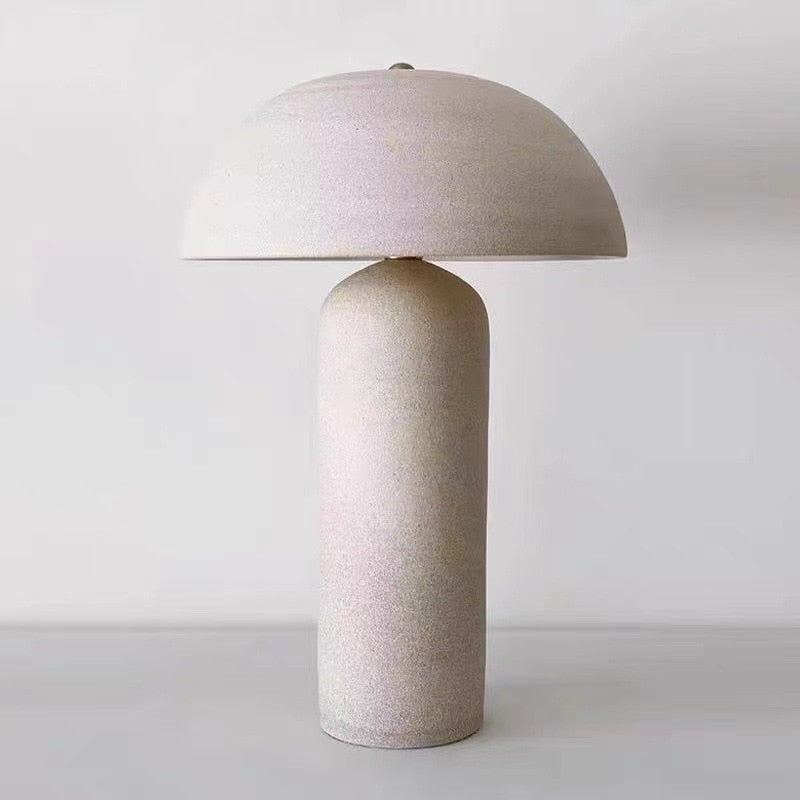 Mushroom Lamp Wine Jar Shaped Ceramics Oriental Design Dimmable LED Antique Table Lamp Light Fixture Home Decor Home Appliance - Provence Home Living Store