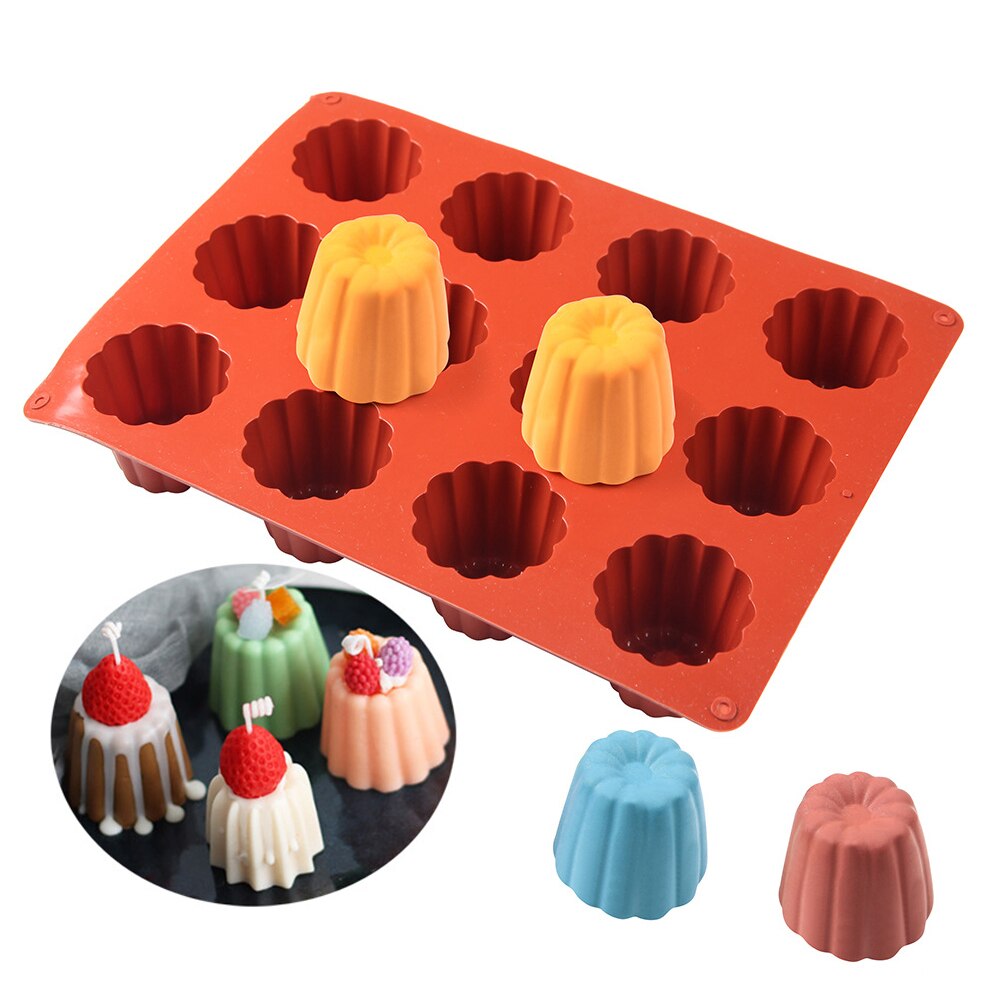 12 Holes Silicone Cake Mold Muffin Cupcake Baking Tray 3D Pudding Mousse Decorating Mold DIY Baking Kitchen Accessories - Provence Home Living Store