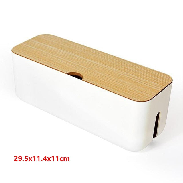 Cable Storage Box Power Strip Wire Case Anti Dust Charger Socket Organizer Network Line Storage Bin Charger Wire Management - Provence Home Living Store