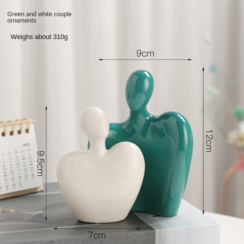 Nordic minimalist abstract figures ceramic ornaments bedroom living room desktop furnishings home decoration office figurines - Provence Home Living Store