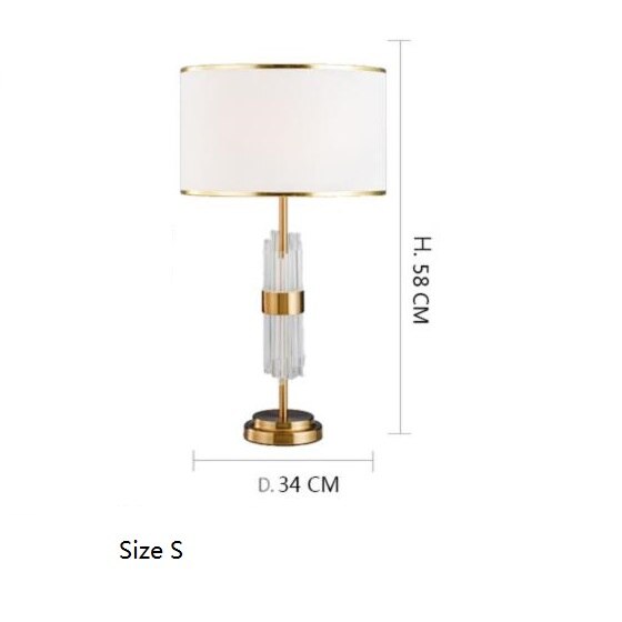 Modern LED Crystal  American Style Luxury Study Decor Light Home E27 Bedside Table Lamp For Living Room Bedroom - Provence Home Living Store