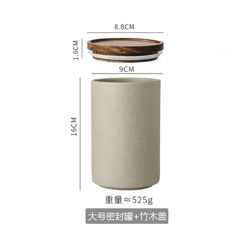 Japanese Ceramic Tea Pot Sealed Candy Jewelry Box Exquisite Household with Lid Nuts Coffee Beans Storage Bottle Food Container - Provence Home Living Store