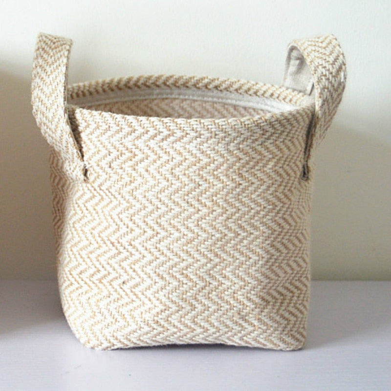 Jute woven cloth flower pot storage basket children&#39;s toys sundries storage bag laundry basket WF1107 - Provence Home Living Store