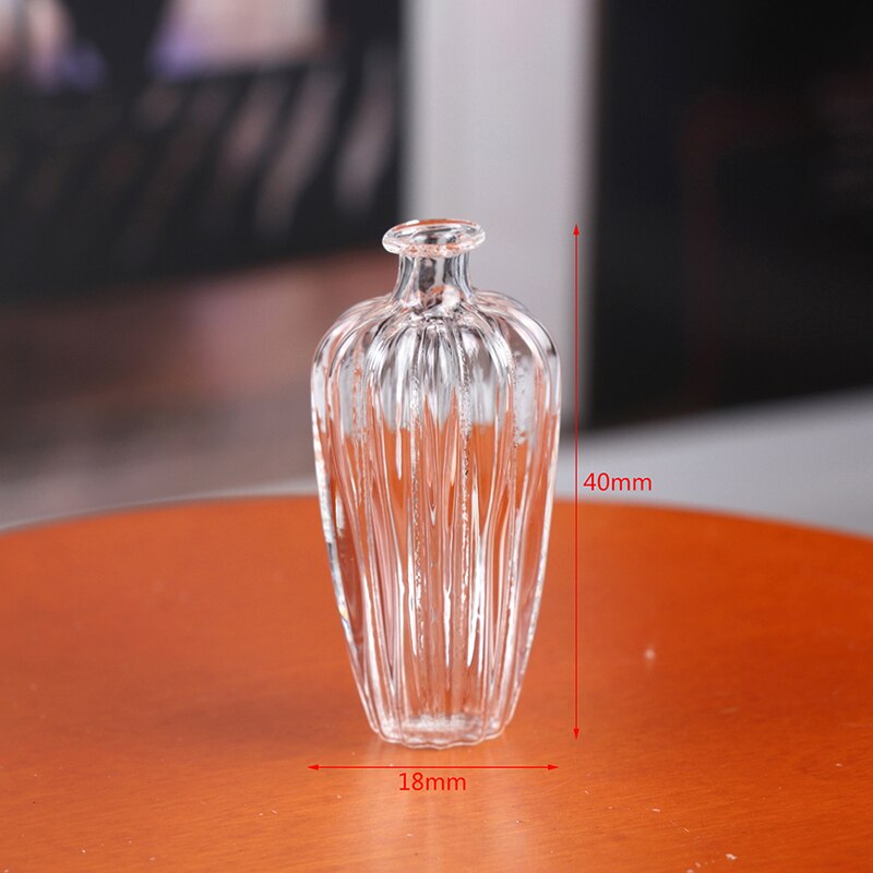 1:12 Dollhouse Miniature Mini Glass Bottle Cork Cover Tiny Jar Vials Vase Model Doll House Decoration Accessories Kids Play Toy - Provence Home Living Store