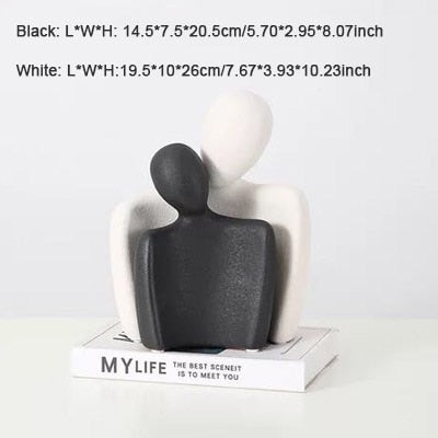 Nordic minimalist abstract figures ceramic ornaments bedroom living room desktop furnishings home decoration office figurines - Provence Home Living Store