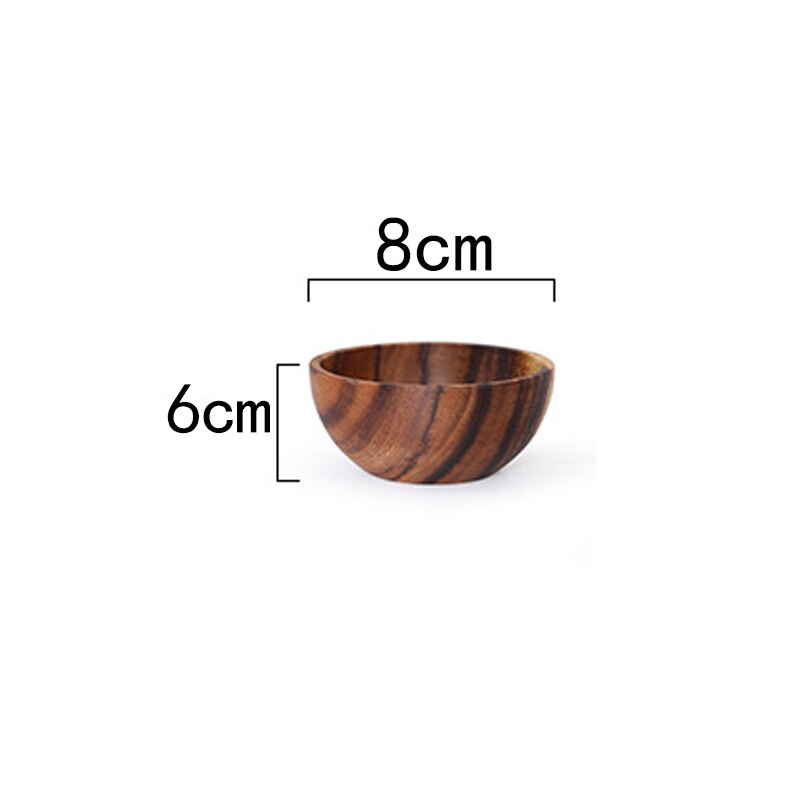 wooden bowl Japanese style wooden tableware household and basin fruit plate salad bowl whole wooden soup bowl wooden bowl WF - Provence Home Living Store