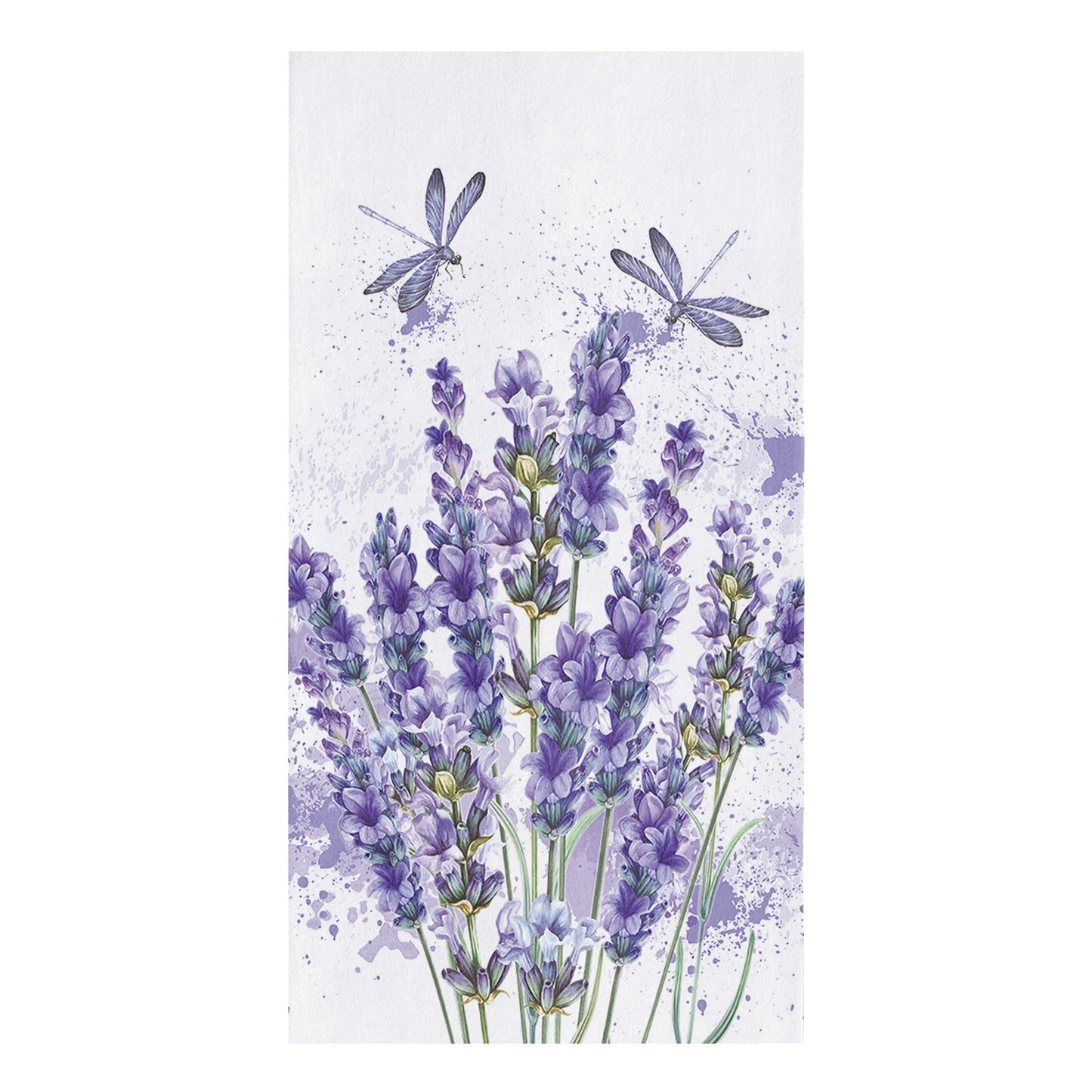 Purple Flower Lavender Dragonfly White Kitchen Cleaning Towel Microfiber Absorbent Dishcloths for Kitchen Rags Cleaning Tool - Provence Home Living Store