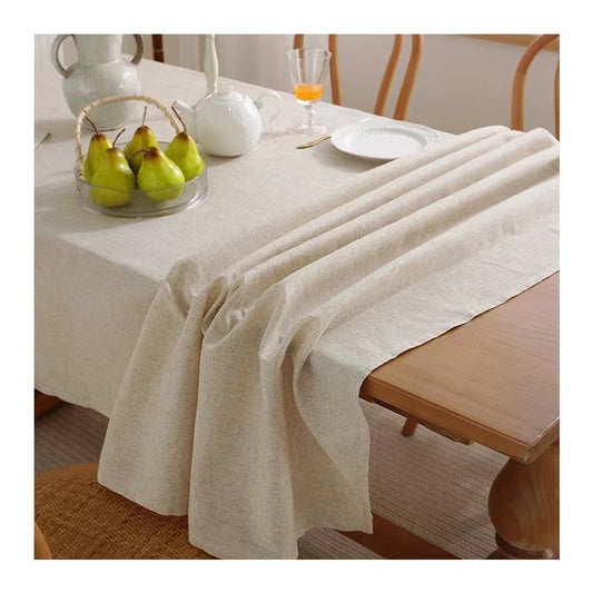 Linen Cotton Washable Tablecloth for Wedding Home Party Dining Banquet Decoration Flax Fabric Table Cloth Luxurious Table Cover - Provence Home Living Store