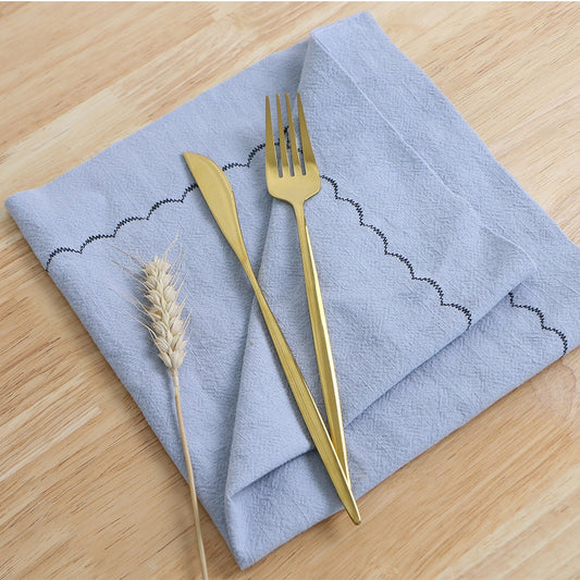 Customizable Colorful Durable Embroider Cloth Napkins,Reusable Placemat,for Kitchen Dining Table Decor,Hotel Restaurant Serving - Provence Home Living Store