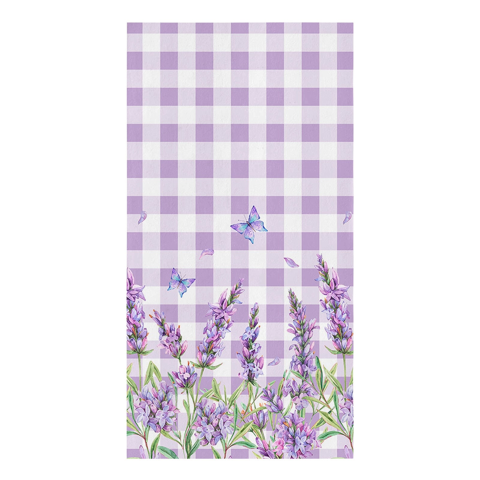 Purple Flower Lavender Dragonfly White Kitchen Cleaning Towel Microfiber Absorbent Dishcloths for Kitchen Rags Cleaning Tool - Provence Home Living Store