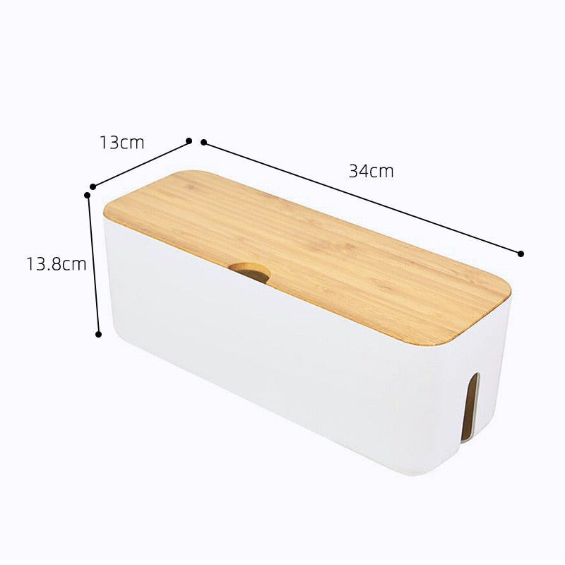 Cable Storage Box Power Strip Wire Case Anti Dust Charger Socket Organizer Network Line Storage Bin Charger Wire Management - Provence Home Living Store