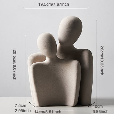 Nordic minimalist abstract figures ceramic ornaments bedroom living room desktop furnishings home decoration office figurines - Provence Home Living Store