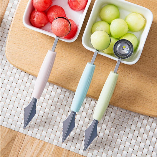 Kitchen Accessories Dual-head Stainless Steel Carving Knife Fruit Watermelon Ice Cream Baller Scoop Stacks Spoon Home gadgets - Provence Home Living Store