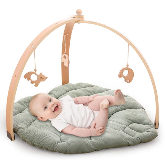 Wooden Fitness Rack Children Room Decorations Baby Play Gym Activity Pendants Wooden Hanger Mobile Crib Newborn Gift - Provence Home Living Store