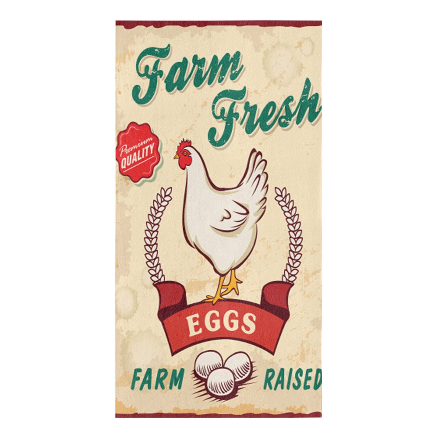 Farm Animal Chicken Retro Microfiber Towel Absorbent Kitchen Cleaning Cloth Dish Towel Household Cleaning Towel - Provence Home Living Store