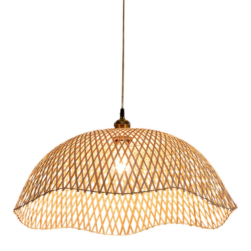 Modern Hand Woven Bamboo Pendant Lights Art Rattan Wicker Chandelier Dining Rroom Bedroom Lighting Fixtures Hanging Light - Provence Home Living Store