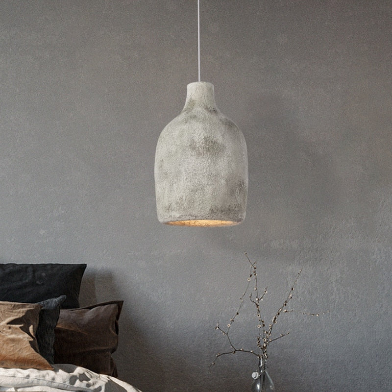 Nostalgic Pendant Lamp Dining Room Wabi-sabi Chandelier Foyer Bedside Hanging Light Restaurant Nordic Cement Design Droplight - Provence Home Living Store