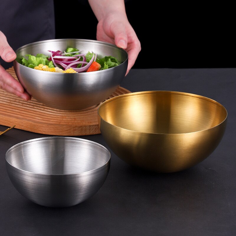 15/20CM 304 Style Stainless Steel Fruit Bowl Multi-Function Snack Container Salad Mixing Bowl Kitchen Gadget - Provence Home Living Store