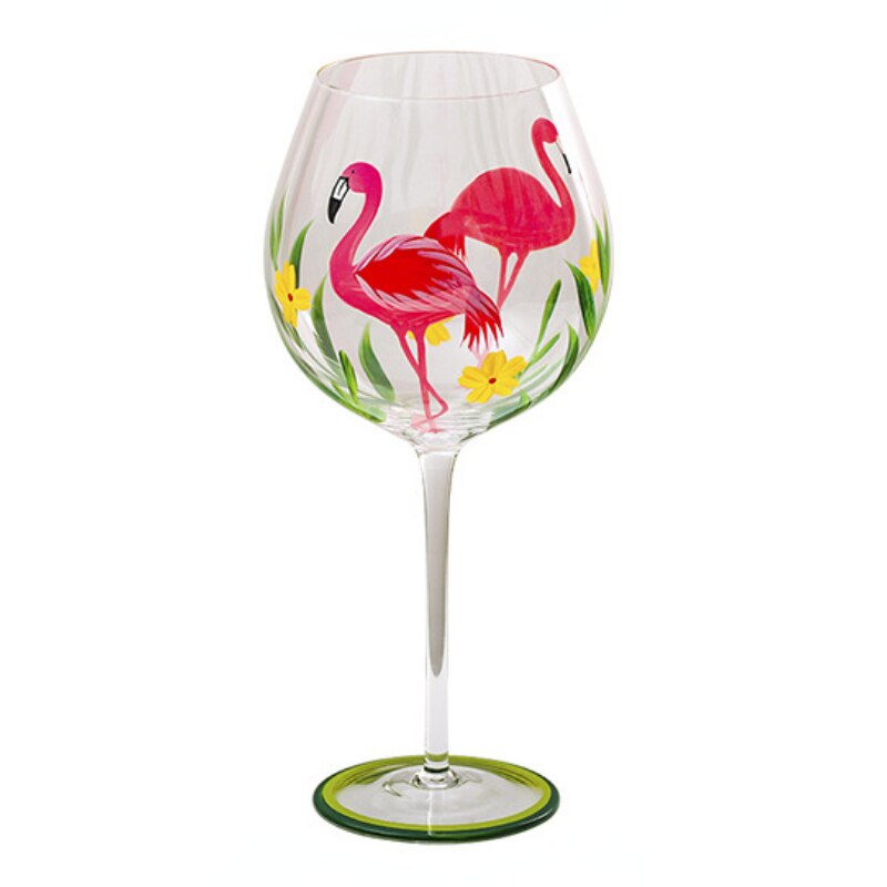 Painted medieval tulip goblet 400-800ML high-value crystal glass juice glass home red wine glass - Provence Home Living Store