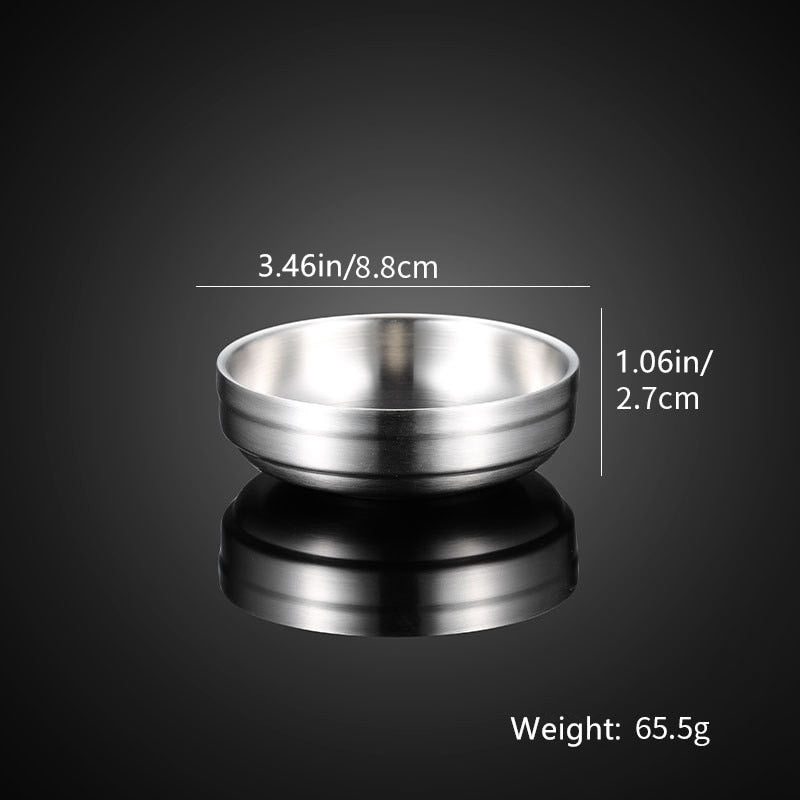 Stainless Steel Rice Bowls Walled Smooth Anti-Scalding Tableware Double Layer Heat Insulation Soup Bowl Kitchen Food Container - Provence Home Living Store