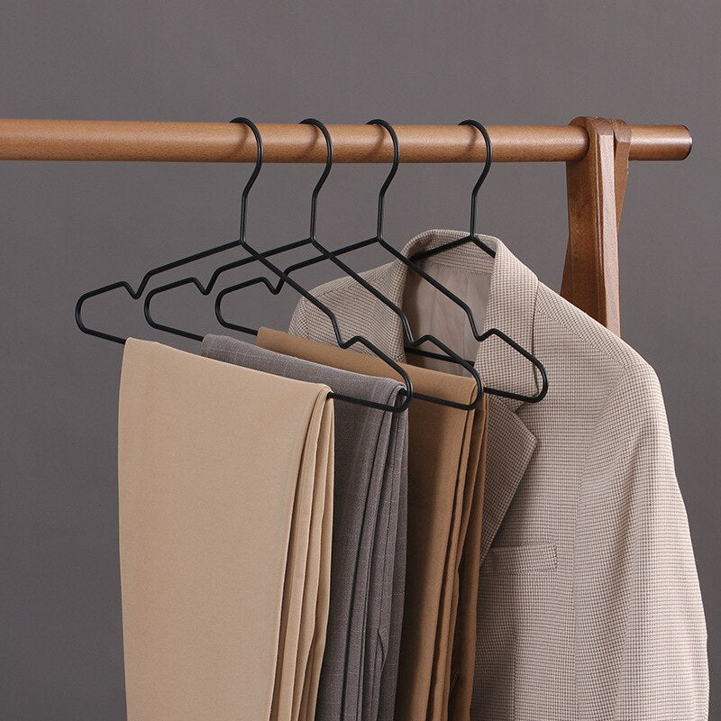 5PCS Simple Iron Coat Hanger Anti Slip Clothes Trousers Storage Rack Durable Retro Wardrobe Organizer Towel Pants Hanging Rack - Provence Home Living Store