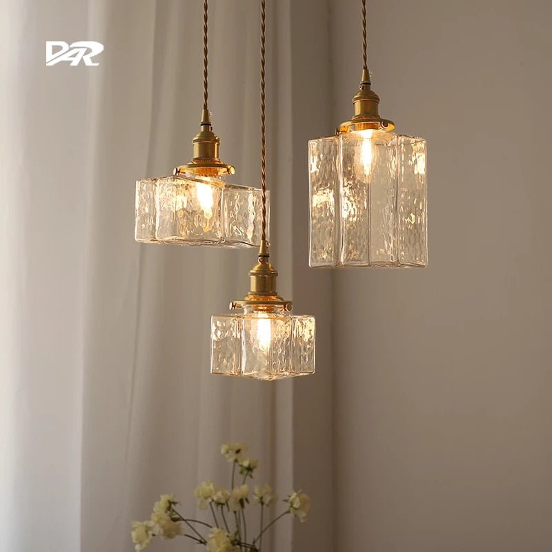 Retro Pendant Lights Glass Lamp Shades Pendant Lamps For Ceiling Dining Room Bedroom Bedside Dining Table Pendant Lighting - Provence Home Living Store