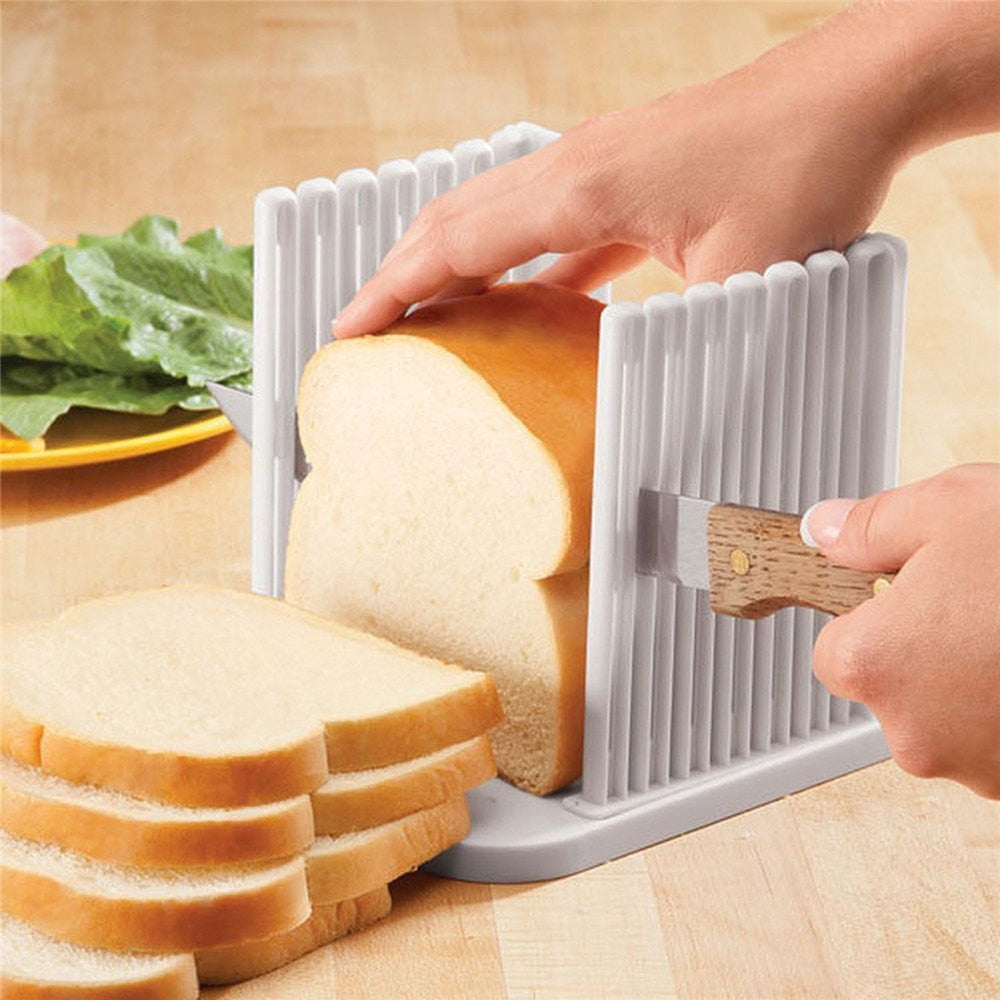 Adjustable Toast Slicer Bread Cutter Foldable Homemade DIY Loaf Bread Slicing Baking Tools Accessories Kitchen Gadget - Provence Home Living Store