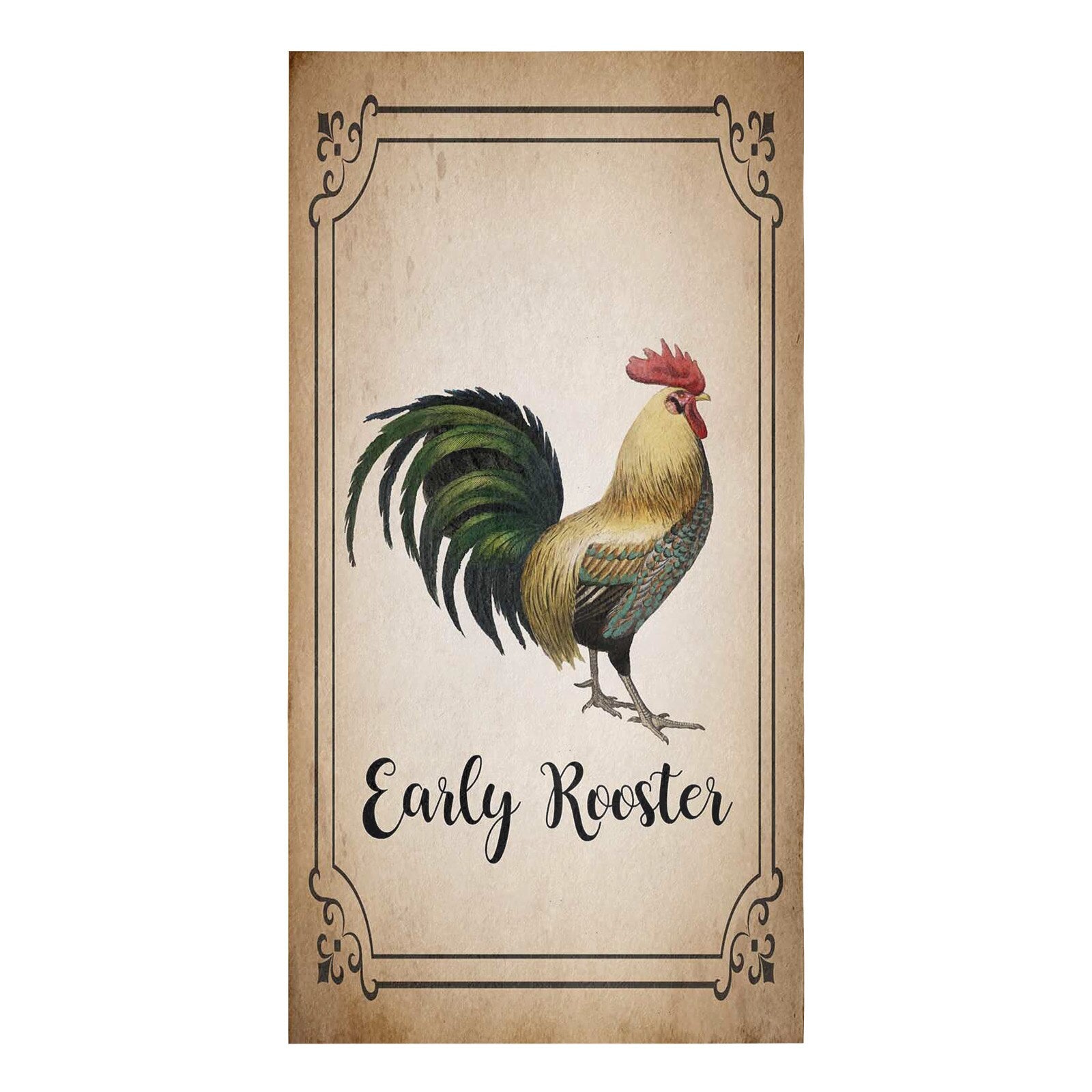 Farm Animal Chicken Retro Microfiber Towel Absorbent Kitchen Cleaning Cloth Dish Towel Household Cleaning Towel - Provence Home Living Store