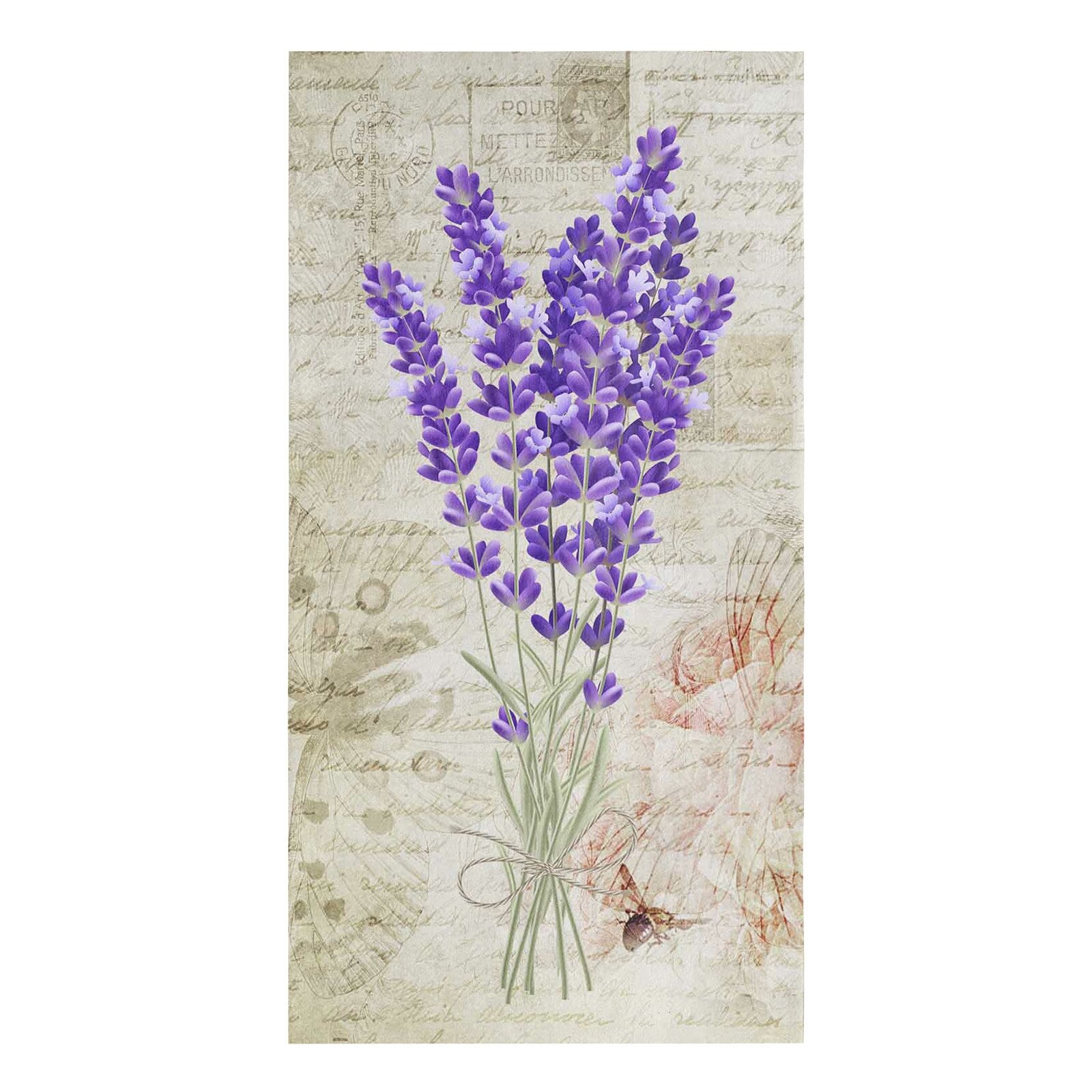 Purple Flower Lavender Dragonfly White Kitchen Cleaning Towel Microfiber Absorbent Dishcloths for Kitchen Rags Cleaning Tool - Provence Home Living Store