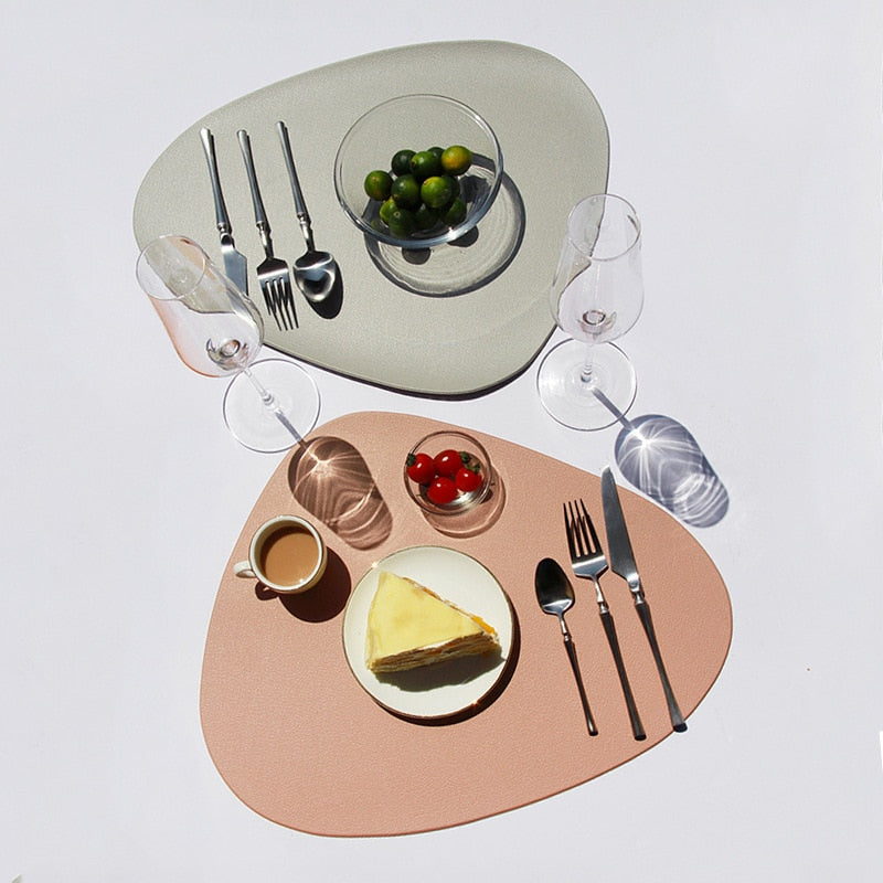 2/3/4PCS Tableware Pad Placemat Table Mat Heat Insulation PU Leather Bowl Coaster Kitchen Non-Slip - Provence Home Living Store