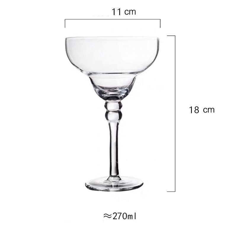 270ml Creative Margarita Wine Glasses Handmade Colorful Cocktail Glass Goblet Cup Lead-free Home Bar Wedding Party Drinkware - Provence Home Living Store